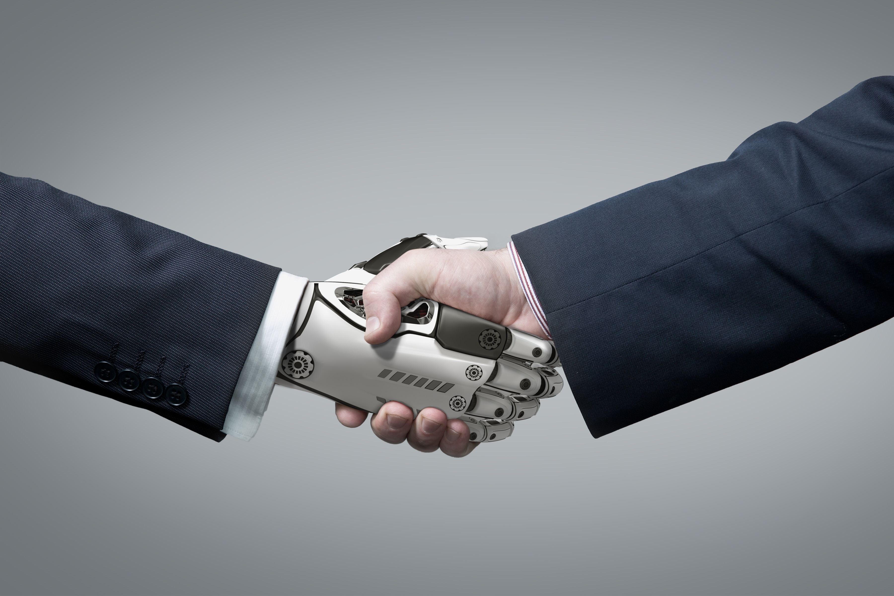 robot shaking hands