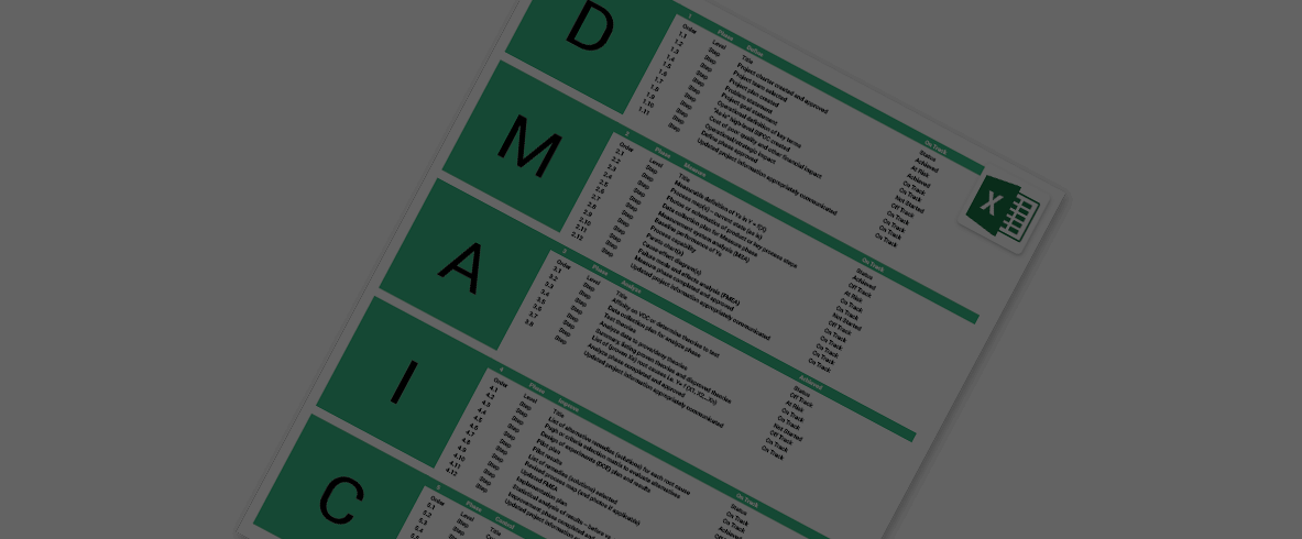 dmaic template excel