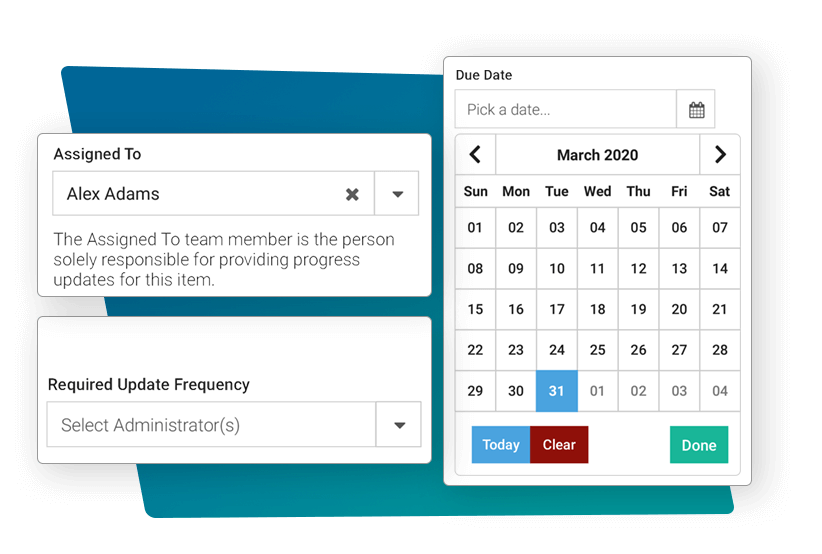 Increase accountability by assigning strategic plan to owners with due dates