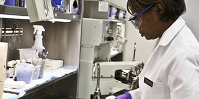 lady working in a lab