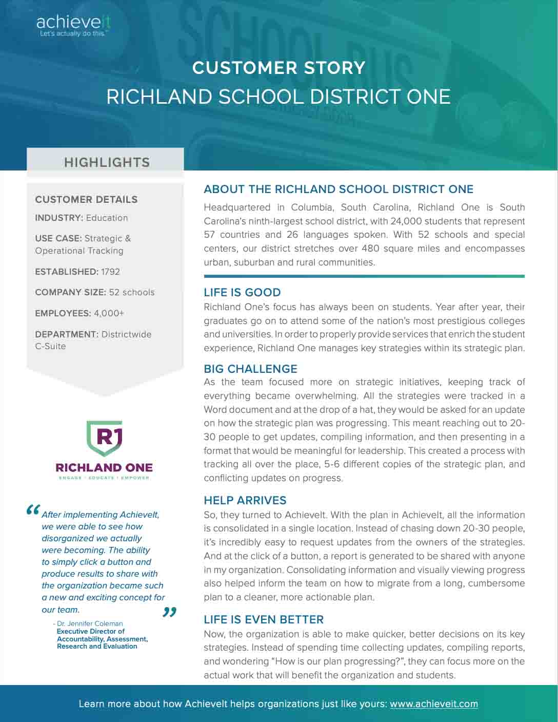 Richland School District One_achieveit