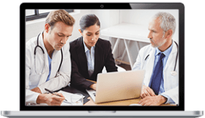 woman meeting with doctors