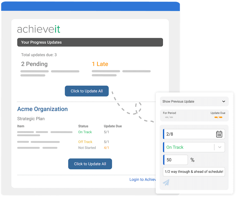 update collection with strategic planning software