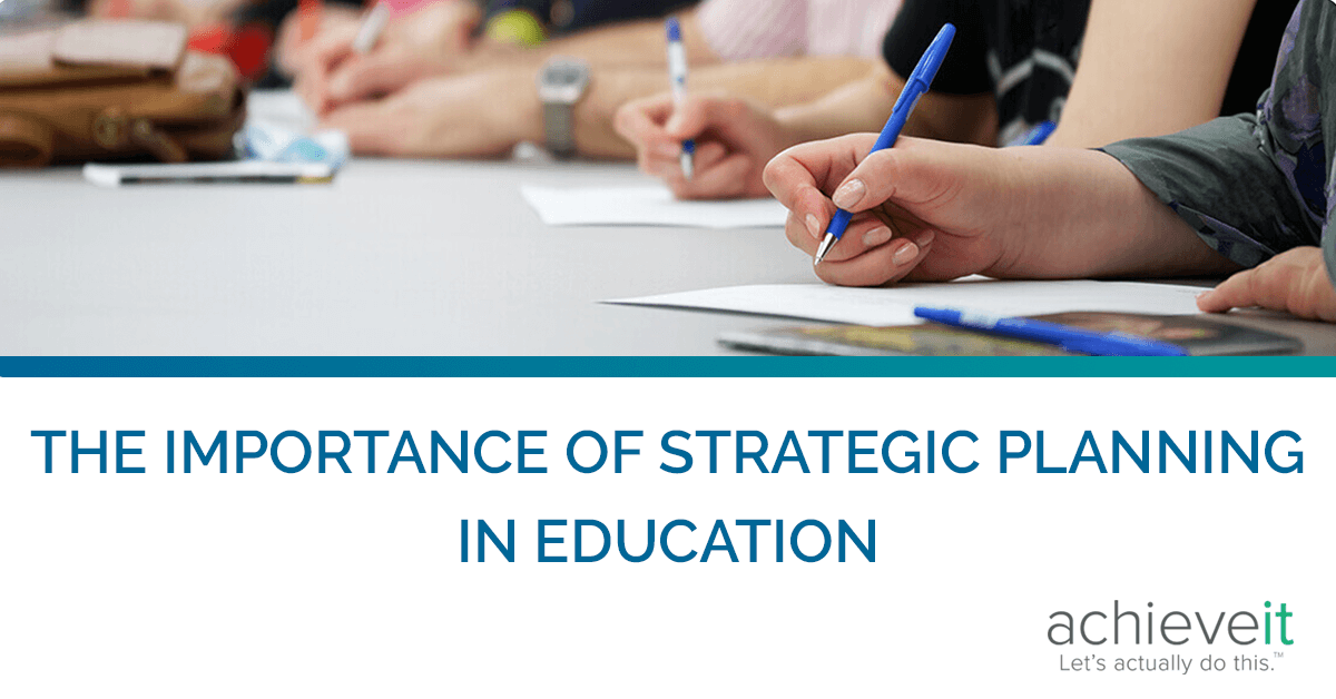 strategic planning in education objectives