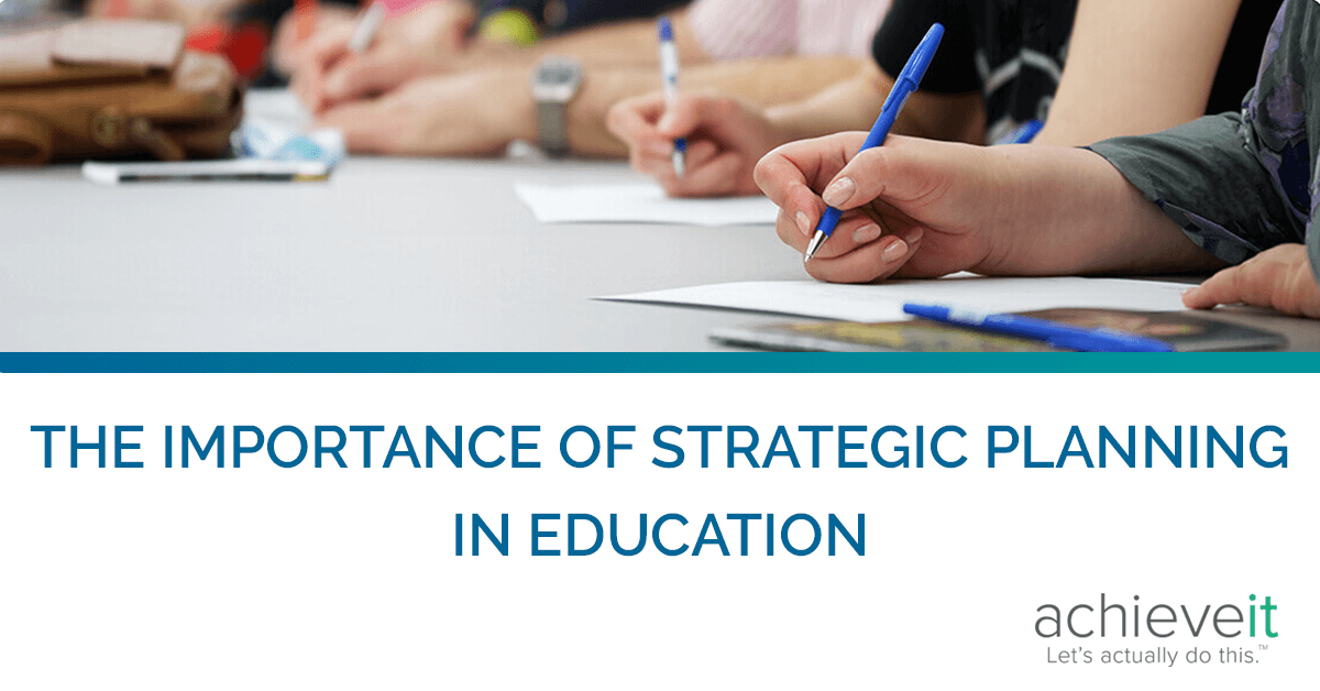 strategic planning in education sector