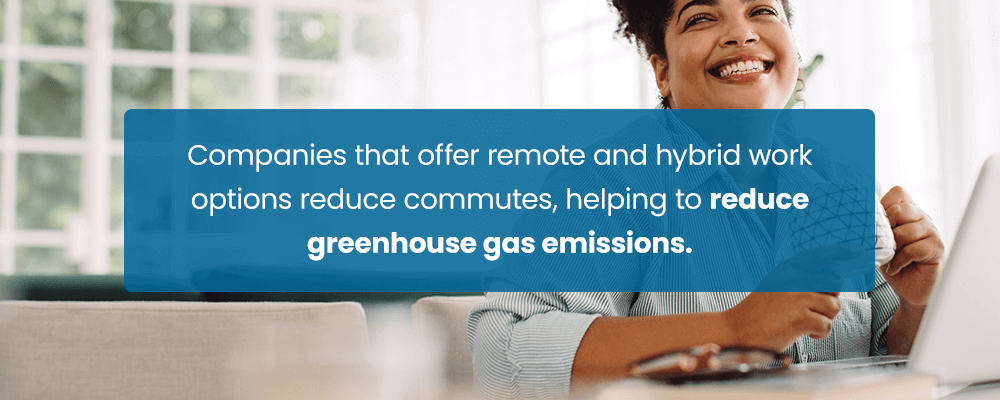 environmental benefits from remote and hybrid work